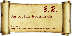 Bartovicz Rozalinda névjegykártya